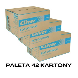 Paleta 42 kartony - Ręcznik składany makulatura biała LAMIX V Cliver Eco Optimum 4000 2288