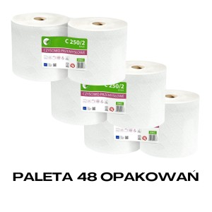 Paleta 48 opakowań - Czyściwo przemysłowe z makulatury LAMIX C Ellis Ecoline 250/2 - biały - czyściwo makulaturowe 0963