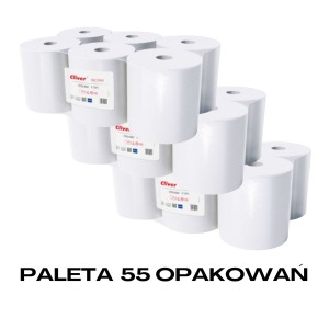 Paleta 55 opakowań - Ręcznik w roli z makulatury Lamix R Cliver 130/1 - ręcznik extra biały 5944