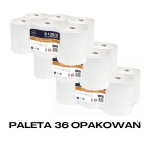 Paleta 36 opakowań- Ręcznik do automatycznego ucinania LAMIX R Ellis Professional 120/2 biały Supermatic Ręcznik kuchenny 4299