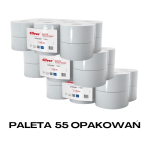 Paleta 55 opakowań - Papier toaletowy Lamix T Cliver 130/1 Biały 6057