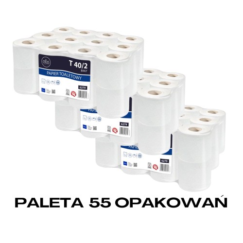 Paleta 55 opakowań - Papier toaletowy LAMIX T Ellis Professional 4 biały papier toalet.jpg