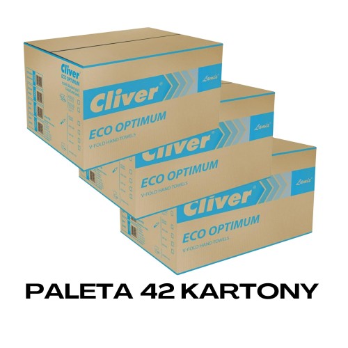Paleta 42 kartony - Ręcznik składany makulatura biała LAMIX V Cliver Eco Optimum 4000 2288.jpg