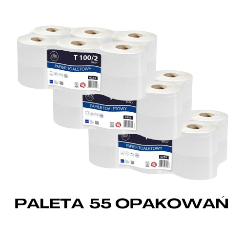 Paleta 55 opakowań - Papier toaletowy 2 warstwowy LAMIX T ELLIS PROFESIONAL 100.jpg