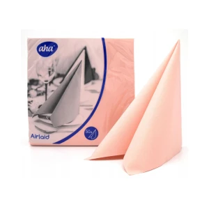 Serwetki AHA Airlaid fizelina różowa 40x40 1W 50szt 