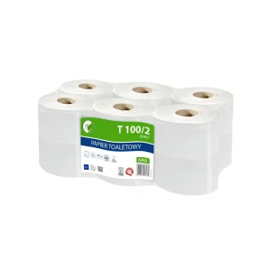 Papier toaletowy z makulatury LAMIX  T Ellis Ecoline 100/2 - biały pap. jumbo. 6262