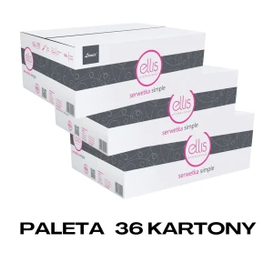 Paleta 36 kartonów - Serwetki LAMIX S ELLIS NAPKINS SIMPLE 9000 - biały 1045