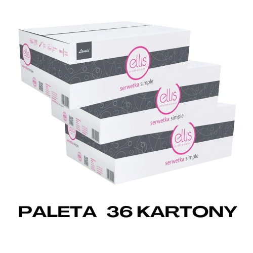 Paleta 36 kartonów - Serwetki LAMIX S ELLIS NAPKINS SIMPLE 9000 - biały 1045.jpg