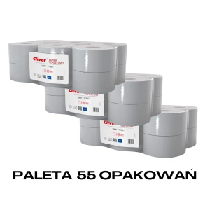 Paleta 55 opakowań - Papier toaletowy makulaturowy LAMIX T Cliver 130/1 Szary 6231
