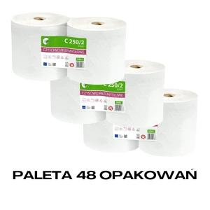 Paleta 48 opakowań - Czyściwo przemysłowe z makulatury LAMIX C Ellis Ecoline 250/2 - biały - czyściwo makulaturowe 0963