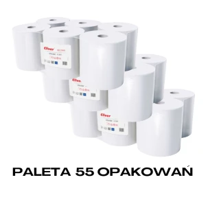Paleta 55 opakowań - Ręcznik w roli z makulatury Lamix R Cliver 130/1 - ręcznik extra biały 5944