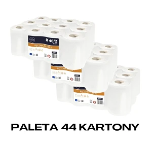 Paleta 44 opakowania - Ręcznik celulozowy w roli LAMIX Ellis PROFESSIONAL 40/2 – biały 3001